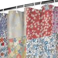 thumbnail image 3 of Pioneer Flower Floral Print Pattern Shower Curtain 36"x72" ,Bathroom Decorative Shower Curtains Set with 12 Hooks,Modern Waterproof Washable Shower Curtain, 3 of 6