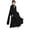 Black, variant on Kids Abayas Dress for Girls Musliš Dress with Hijab Chiffon Layered Islam Kaftan Robe Open Front Cardigan Prayer Dress Girls' Middle Easterš Dress