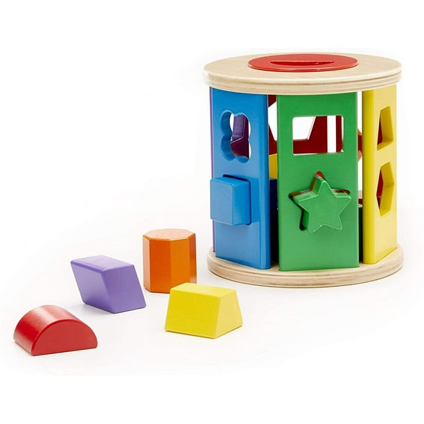 Clasificador de Formas Match & Roll Melissa & Doug Hecho de Madera Duradero y Seguro Infantil Melissa & Doug MD-1254654