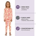 thumbnail image 6 of Rocky Girls Thermal Underwear Top & Bottom Set Long Johns for Kids, Triangle Design Small, 6 of 8