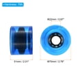 thumbnail image 2 of Uxcell 70mm 78A Soft Cruiser Wheels Street Wheels Skateboard Wheel Replacement PU Clear Blue 4 Pack, 2 of 5