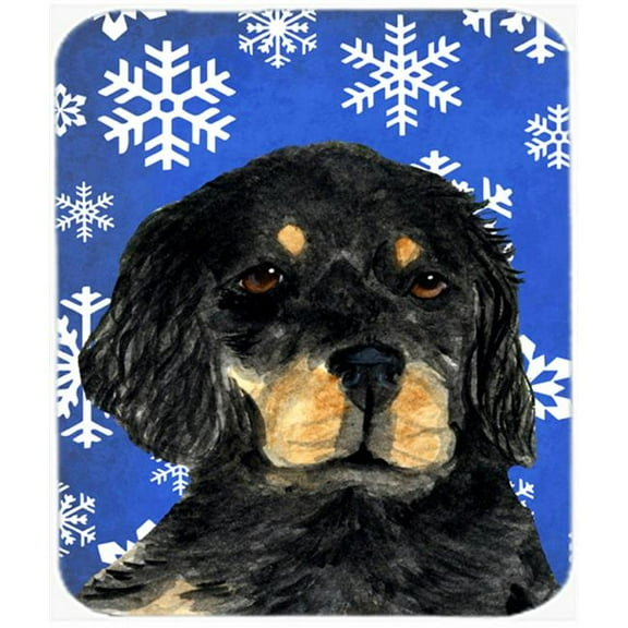 Carolines Treasures  Gordon Setter Winter Snowflakes Holiday Mouse Pad