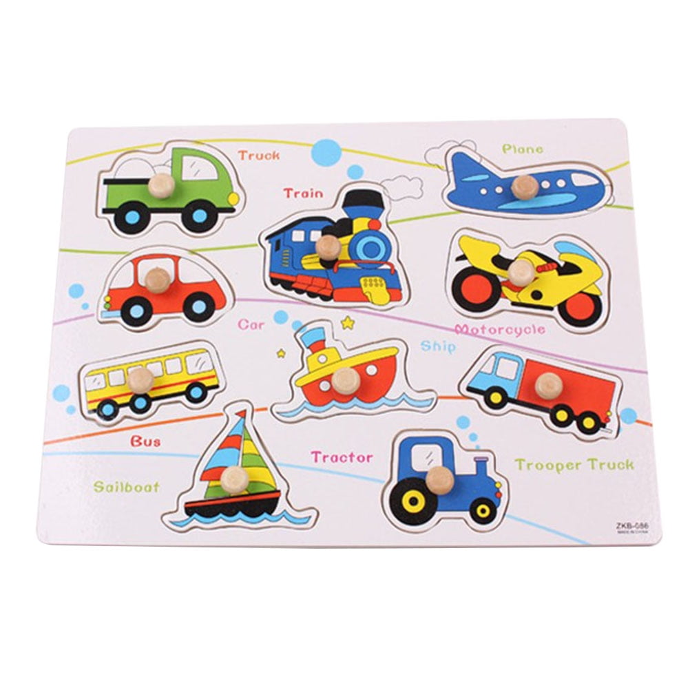 Vehicle Wooden Puzzle for Toddlers Preschool Aged Kids Educational and