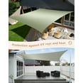thumbnail image 4 of Sun Shade Sail 6.5x10Ft Ombre Abstract Gradient Light Sage Green Uv Block Sunshade Canopy Outdoor Shade Cover Rectangle Shade Cloth For Patio Garden Yard Deck Pergola, 4 of 6
