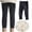Black, variant on uublik Leggings Kids Beige Fleece Lined Pants Warm Cozy Leggings for Girls Winter Thick High Waist Pants, Size 1T-9