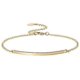 thumbnail image 1 of Delicada pulsera de barra de oro para mujer, sencilla, fina, con gancho, chapada en oro de 18 quilates, joyería minimalista hecha a mano., 1 of 5