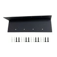 thumbnail image 3 of Soporte de esquina para cama de jardín, de metal, en ángulo recto, negro, decorativo, en forma de L, 28 x 7,6 x 7,6 cm, para muebles con estructura de madera. 8 hoyos, 3 of 9