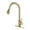 Gold, variant on Clearance! Kitchen Faucets Commercial Solid Brass Single Handle Single Lever Pull Down Sprayer Spring Kitchen Sink Faucet