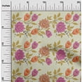thumbnail image 1 of oneOone Cotton Poplin Beige Fabric Leaves & Flowers Floral Fabric For Sewing Printed Craft Fabric By The Yard 42 Inch Wide, 1 of 4