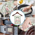 thumbnail image 3 of Easter Kitchen Towels Set of 4, Water Absorbent Dish Towel, Spring Rabbit Feet Wildflowers Eggs Green Lattice Decorative Hand Towels - Quick Drying Cloth for Cooking Baking, 18x28 Inch, 3 of 8