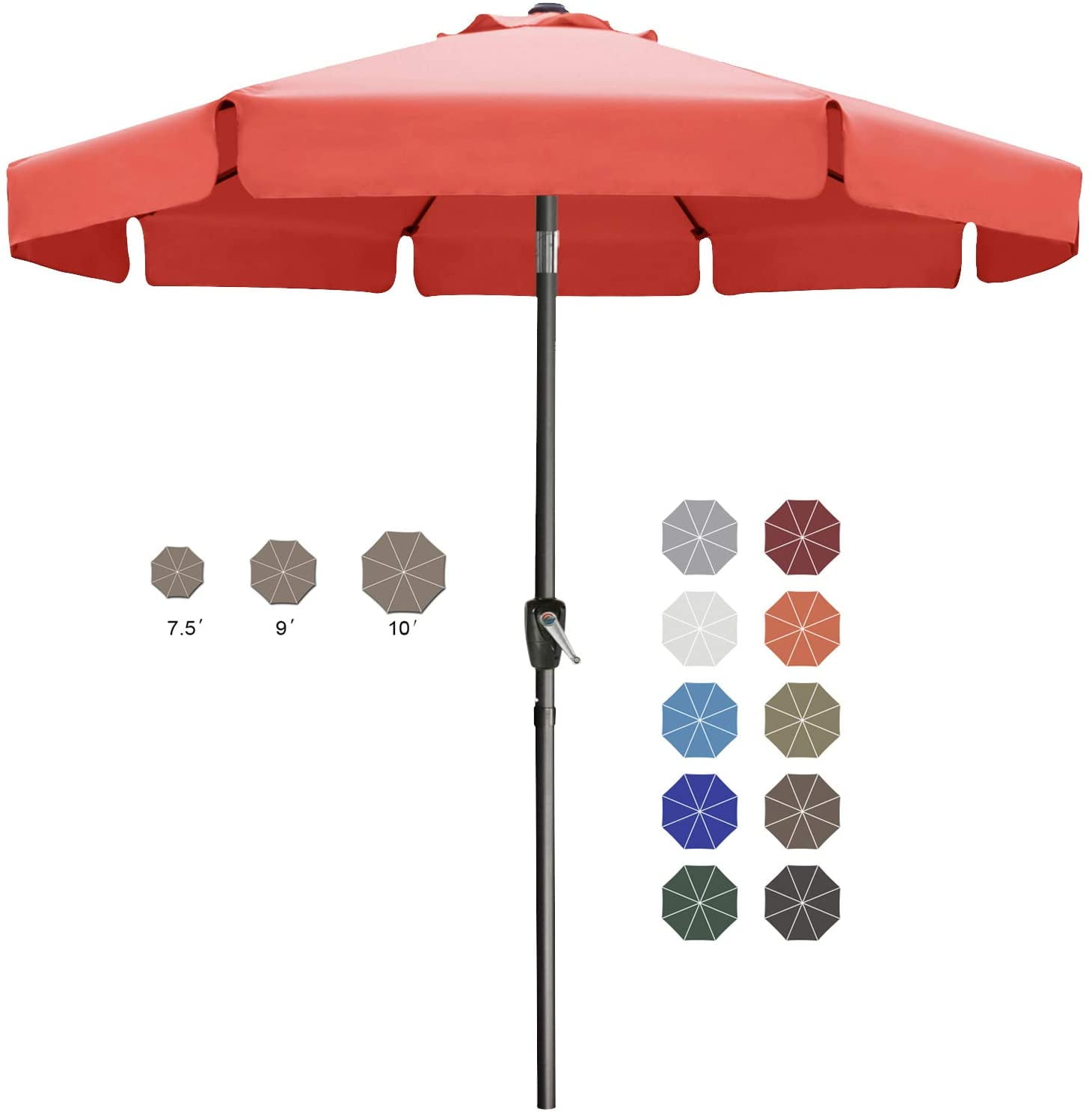 ABCCANOPY 7.5' Outdoor Garden Table Umbrella Patio Umbrella Market