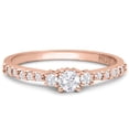 thumbnail image 6 of SuperJeweler Three Diamond Plus Promise Ring In Rose Gold For Women, 6 of 8