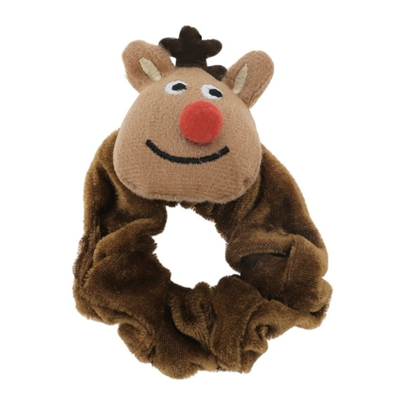 Unique Bargains 1 Pc Christmas  Hair Scrunchies Elk Hair Rope for Christmas Brown