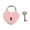 Pink, variant on Godderr Love Heart-Shaped Lock Vintage Alloy Key Love Heart Padlock Trolley Lock 2x1inch