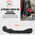 thumbnail image 3 of COMEET Bike Brakes Adapter,Bicycles Disc Brake Bracket Mount Clamp Alloy Bike Disc Brake Adapter Mountain Cycling Brake Adaptor Bracket Mount Clamp, 3 of 6