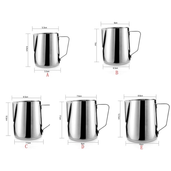 Cosmug Milk Frothing Pitcher for Coffee Art, Stainless Steel Latte Jug for Cappuccino Espresso, Frother Cup for Barista, Creamer Pouring Pot, Coffee Making Accessory for Home Cafe 1 Latte Art Cup