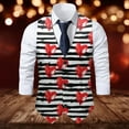 thumbnail image 2 of ZTKWD Mens Suits Vest Valentines Heart Print Pattern Button Down Blazer Fashion Lightweight Slim Casual Suit Jacket, 2 of 5