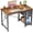 Rust, variant on MCQ 40 inch Desk with Drawers, Home Office Computer Table with x-Shaped Frame and Side Hook, Rust