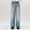 Light Blue, variant on Men's Wide-Leg Jeans Straight Leg Carpenter Denim Pants Loose fit Trousers Multiple Pockets Machine Washable Suit for All Seasons (Light Blue L)