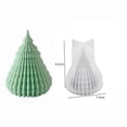 thumbnail image 1 of 3D árbol de Navidad geométrico giratorio Pino silicona vela molde DIY vela molde jabón resina yeso molde regalos artesanía decoración del hogar, 1 of 4