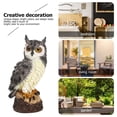 thumbnail image 4 of Statue de Hibou en Résine Sculpture d'Oiseau pour Jardin Extérieur (Gris), 4 of 7