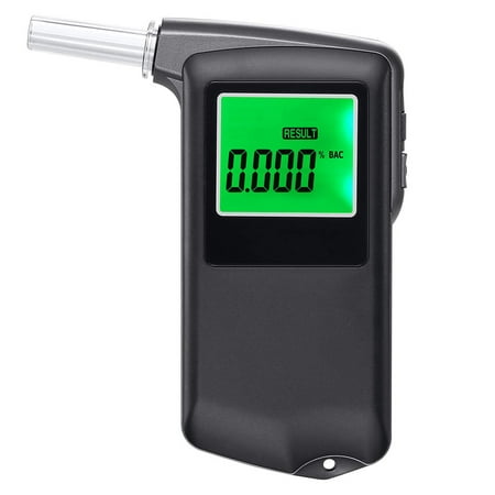 Professional Breathalyzer Portable Digital Breath Alcohol Tester Alcohol Tester Meter with 5pcs Transparent Mouthpieces Alcohol Tester Meter Analyzer Detector