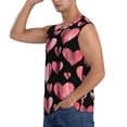 thumbnail image 3 of Fotbe Men's Hearts Print Men's Sleeveless Muscle Tank Tops Casual T-Shirts for Gym Workout Beach-Medium, 3 of 8