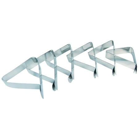 GrillPro 14864 Stainless Steel Tablecloth Clips 6 Piece Set