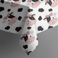 thumbnail image 5 of White Cow Bow Pattern Square Tablecloth,Waterproof Square Table Cover,Wipeable Spillproof Washable Table Cover for Home Kitchen Party Decor 42"X42"(107x107cm), 5 of 6