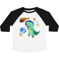 thumbnail image 3 of Inktastic Tyrannosaurus Rex Vs. Meteor Fun Space Dinosaur Boys or Girls Toddler T-Shirt, 3 of 5