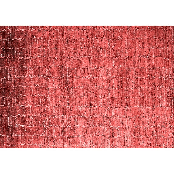 Ahgly Company Indoor Rectangle Solid Red Modern Area Rugs, 2' x 3'