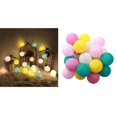 thumbnail image 4 of 20 bolas de algodón blanco de 5 cm para colgar luces de hadas para bodas, fiestas y eventos. C_USB, 4 of 8