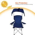 thumbnail image 6 of Beach Chair with Canopy Shade, iMounTEK Folding Canopy Camping Sports Chair, Navy Blue, 6 of 8