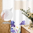 thumbnail image 3 of No Hook Shower Curtain, Blue Spring Floral Shower Curtains for Bathroom with See Through Top Window, Watercolor Flowers Summer Botanical Waterproof & Washable Bath Curtain Stand Up Stall 36"x72", 3 of 9
