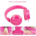 thumbnail image 2 of Auriculares gorsun Kids estéreo ligeros con cable rosa, 2 of 6