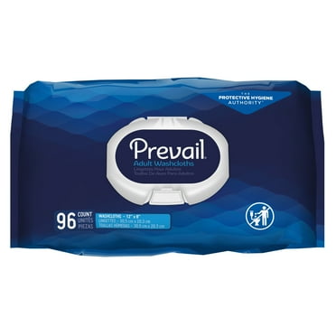 Prevail® Disposable Washcloths, Institutional Jumbo Tub, 12" x 8", Pack Of 96