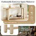 thumbnail image 5 of Harper & Bright Designs Minimalist Console Table with Storage, Wood Entryway Table with Open Shelf, Natural, 5 of 17