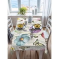 thumbnail image 3 of Spring Flowers Rectangle Tablecloth, Retro Boho Botanical Florals Butterfly Waterproof & StainResistant Tablecloth, Washable Oil-proof Table Cover for Dining/Party/Wedding/Camping/Buffet 52x70 In, 3 of 9