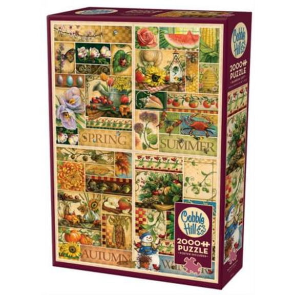 Cobble Hill 2000 Piece Puzzle - The Four Seasons - Sample Poster Included