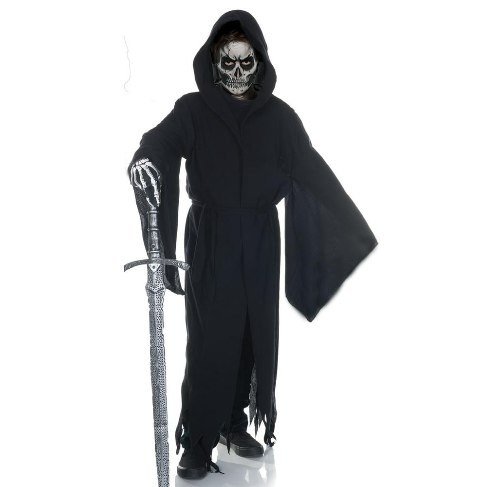 Grim Reaper Boys Child Soul Collector Black Halloween Costume L