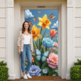 thumbnail image 6 of Colorful Flowers Hummingbird Banner Butterfly Accent Floral Backdrop Spring  Vibrant Petals Garden Display for Garden Party Spring Decoration Wedding Backdrop, 6 of 8