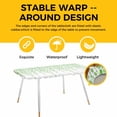 thumbnail image 4 of Green Polka Dots Table Cloths for 8 Foot Rectangle Tables, Vintage Abstract Art Watercolor Patio Waterproof Elastic Fitted Tablecloths, Washable Rectangular Table Cover for Camping, 4 of 8