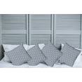 thumbnail image 2 of Ambesonne Geometric Throw Pillow Cover 4 Pack, Nautical Wave Pattern, 18", Grey White, 2 of 7