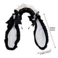 thumbnail image 3 of Jiibva Japanese Bowknot Plush Bunny Hair Hoop Ribbon Lace Lolita Rabbit Ears Headband Furry Cute Hair Bands Head Accessories, 3 of 7