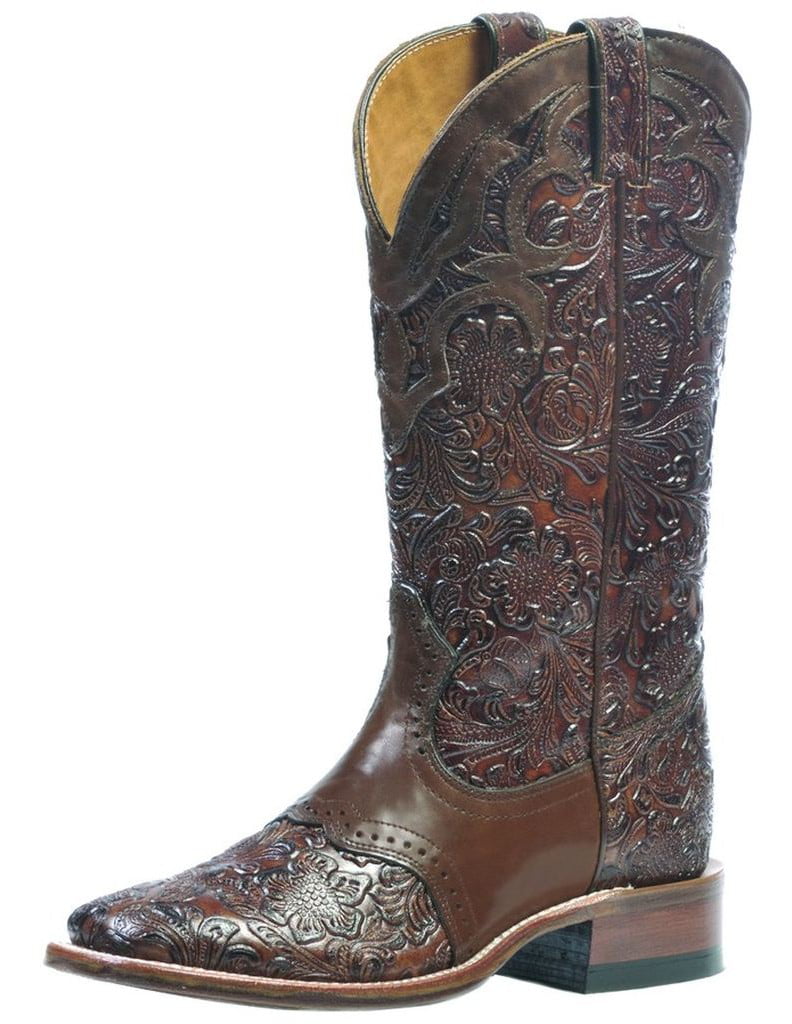 Boulet Western Boots Womens Cowboy Leather Dankan Brown Kastani 1062 ...