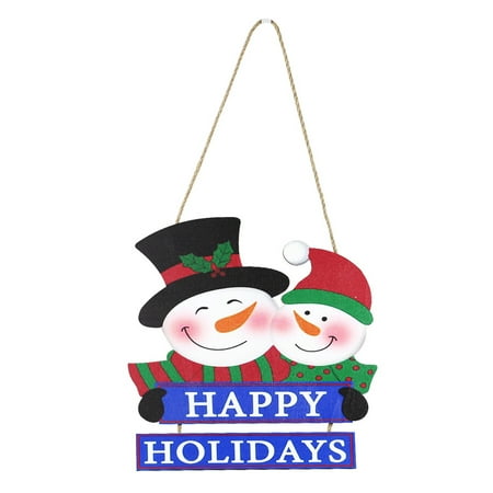 

1pc Christmas Themed Pendant Xmas Style Hanging Decor Festival Doorplate Decor