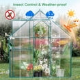 thumbnail image 4 of CDCASA 8.2x6.2 FT Quick Setup Polycarbonate Greenhouse with Roof Vent, Large Aluminum Walk-in Green House for Outdoor Garden Backyard, Black (8.2x6.2 FT,Green), 4 of 9