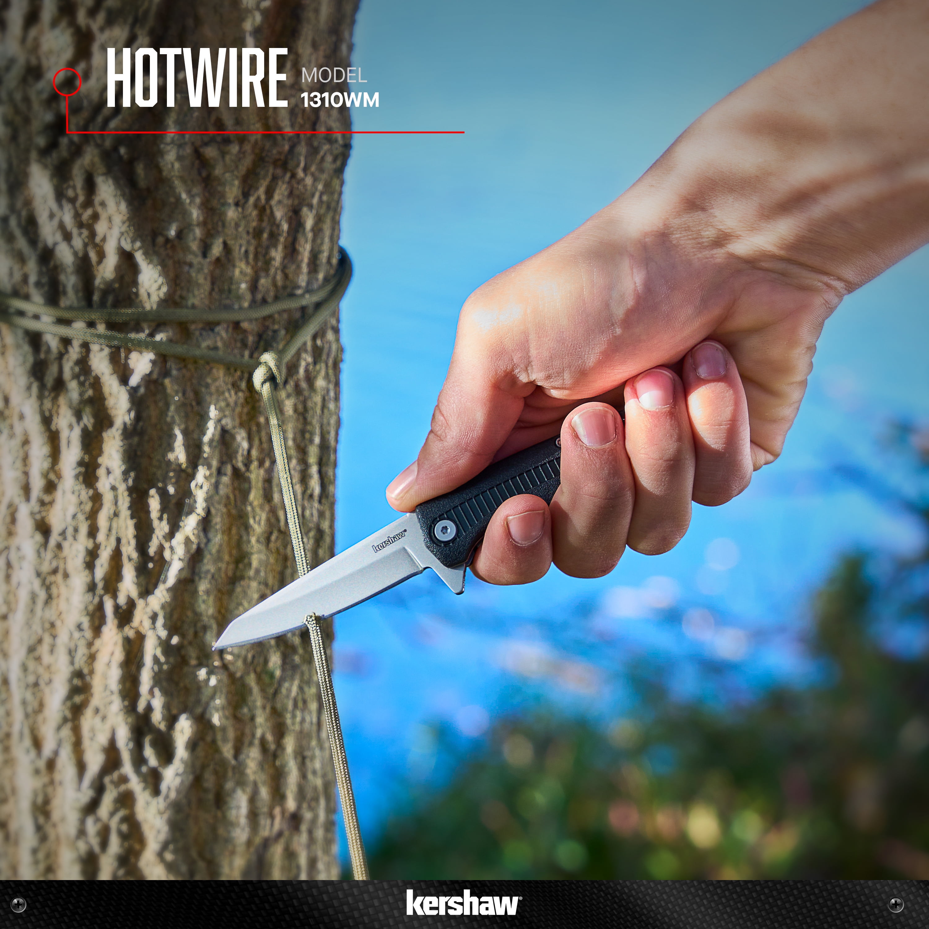 Kershaw Hotwire Pocket Knife, 3" Blade with Assisted Opening