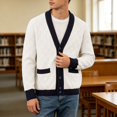 thumbnail image 2 of Mens Sweaters Knit Tops Blouse Men Autumn Winter Outdoor Daily Casual Long Sleeve Pullover Knitwear, 2 of 6