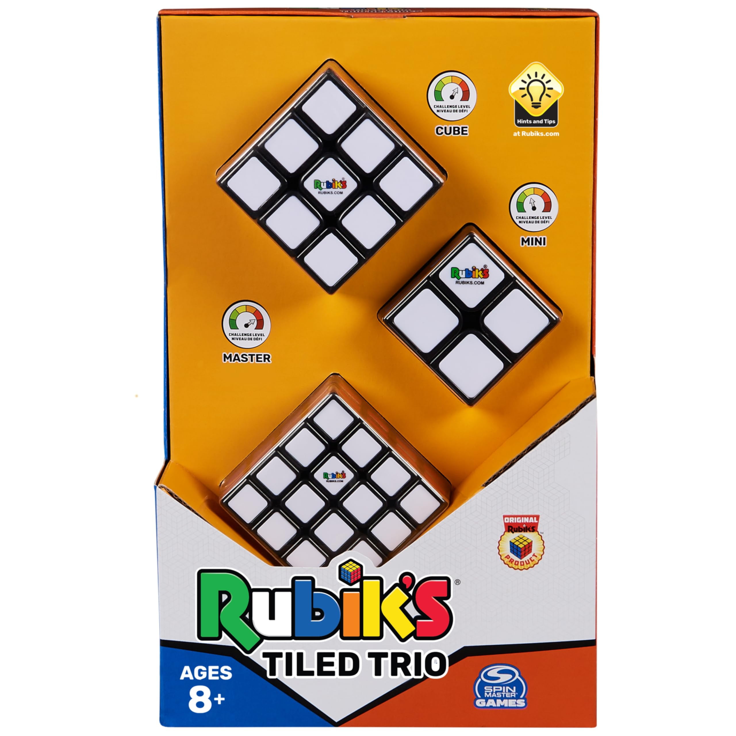 Rubik's, Learn to Solve Bundle 3x3 Cube 2x2 Mini Apprentice 3D Puzzle Game  Stress Relief Fidget Toy Travel Gift Set, for Adults & Kids Ages 7 and up